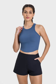 Débardeur de sport sans coutures Athlete - Bleu asphalte