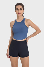 Débardeur de sport sans coutures Athlete - Bleu asphalte