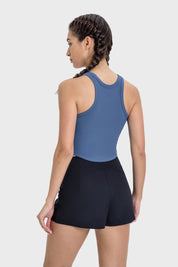 Débardeur de sport sans coutures Athlete - Bleu asphalte