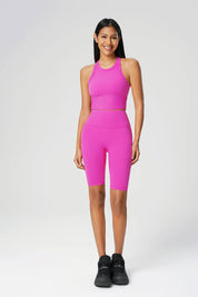 Short de sport élastique pour le levage des hanches - Rose