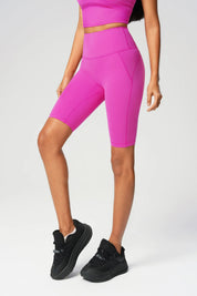 Short de sport élastique pour le levage des hanches - Rose
