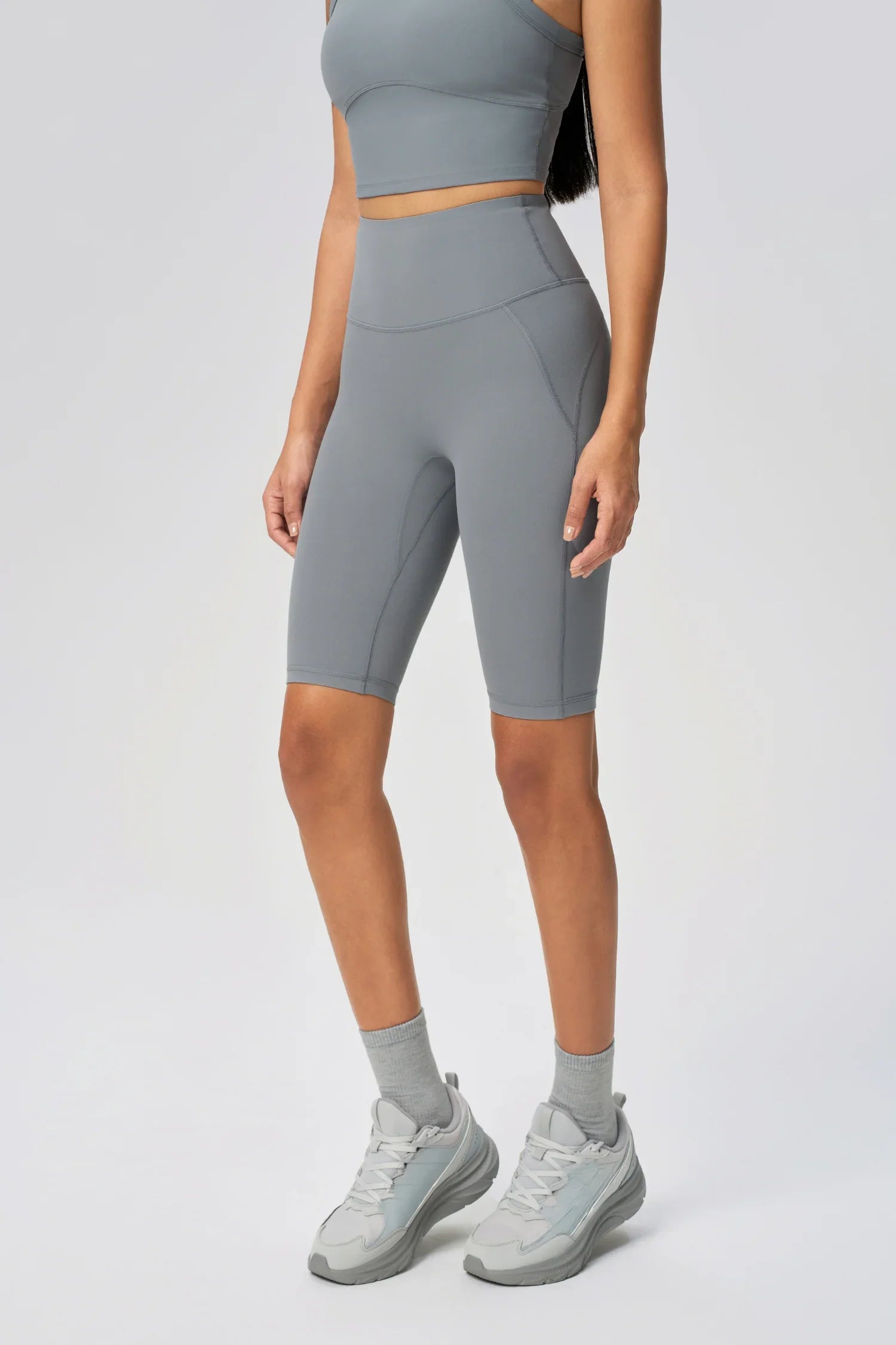 Short de sport élastique pour le levage des hanches - Gris foncé