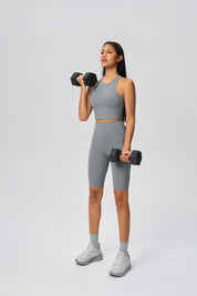 Short de sport élastique pour le levage des hanches - Gris foncé