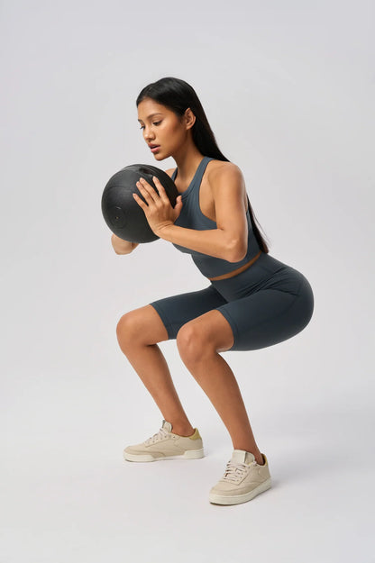 Short de sport élastique pour le levage des hanches - Gris pétrole