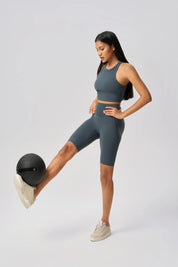Short de sport élastique pour le levage des hanches - Gris pétrole