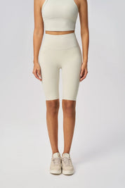 Short de sport élastique pour le levage des hanches - Blanc d'œuf