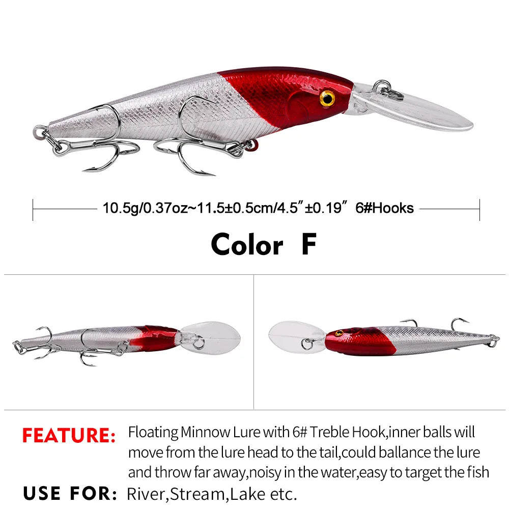 FALCON 115 Floating Minnow 4-1/2" - 3/8oz