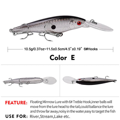FALCON 115 Floating Minnow 4-1/2" - 3/8oz