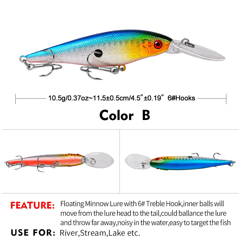 FALCON 115 Floating Minnow 4-1/2" - 3/8oz