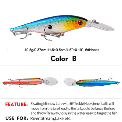 FALCON 115 Floating Minnow 4-1/2" - 3/8oz