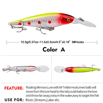 FALCON 115 Floating Minnow 4-1/2" - 3/8oz