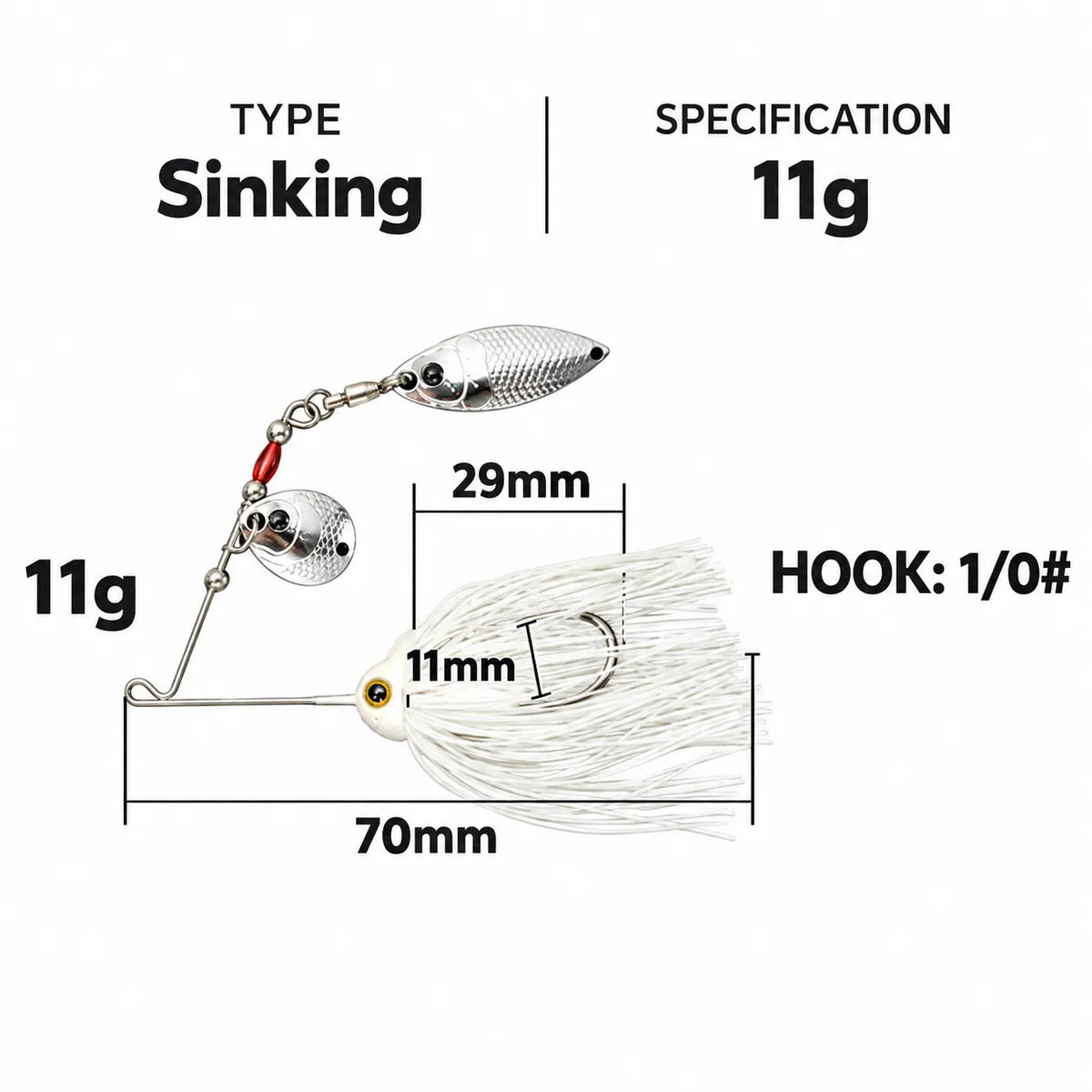 FLASHFIRE 70 Spinnerbait 2-3:4" - 3:8oz-info