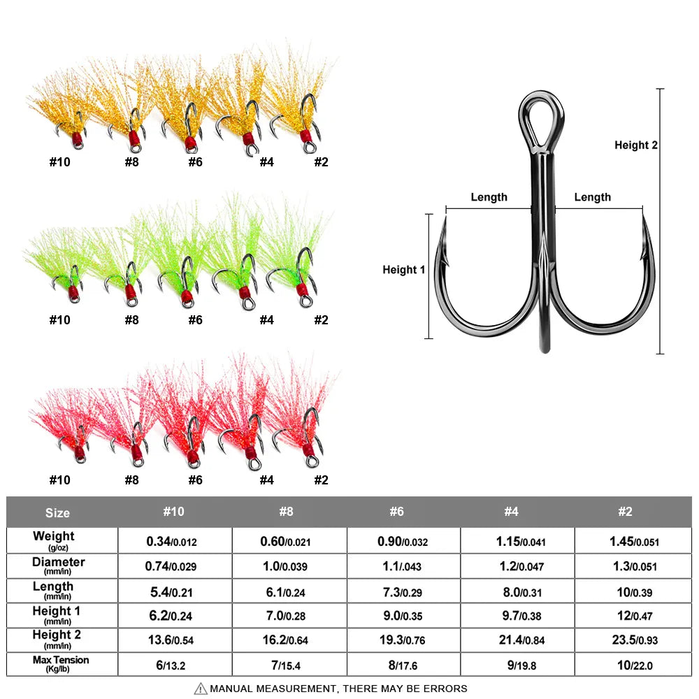 Feathered Treble Hook-info