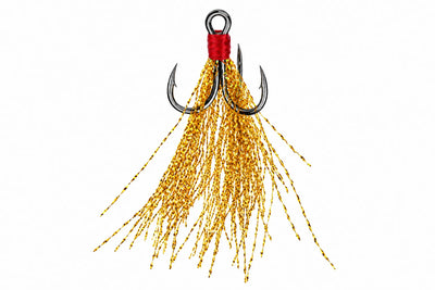 Feathered Treble Hook-white-1