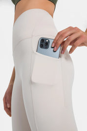 Velafit High-Waisted Workout Leggings-Egg white
