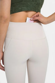 Velafit High-Waisted Workout Leggings-Egg white