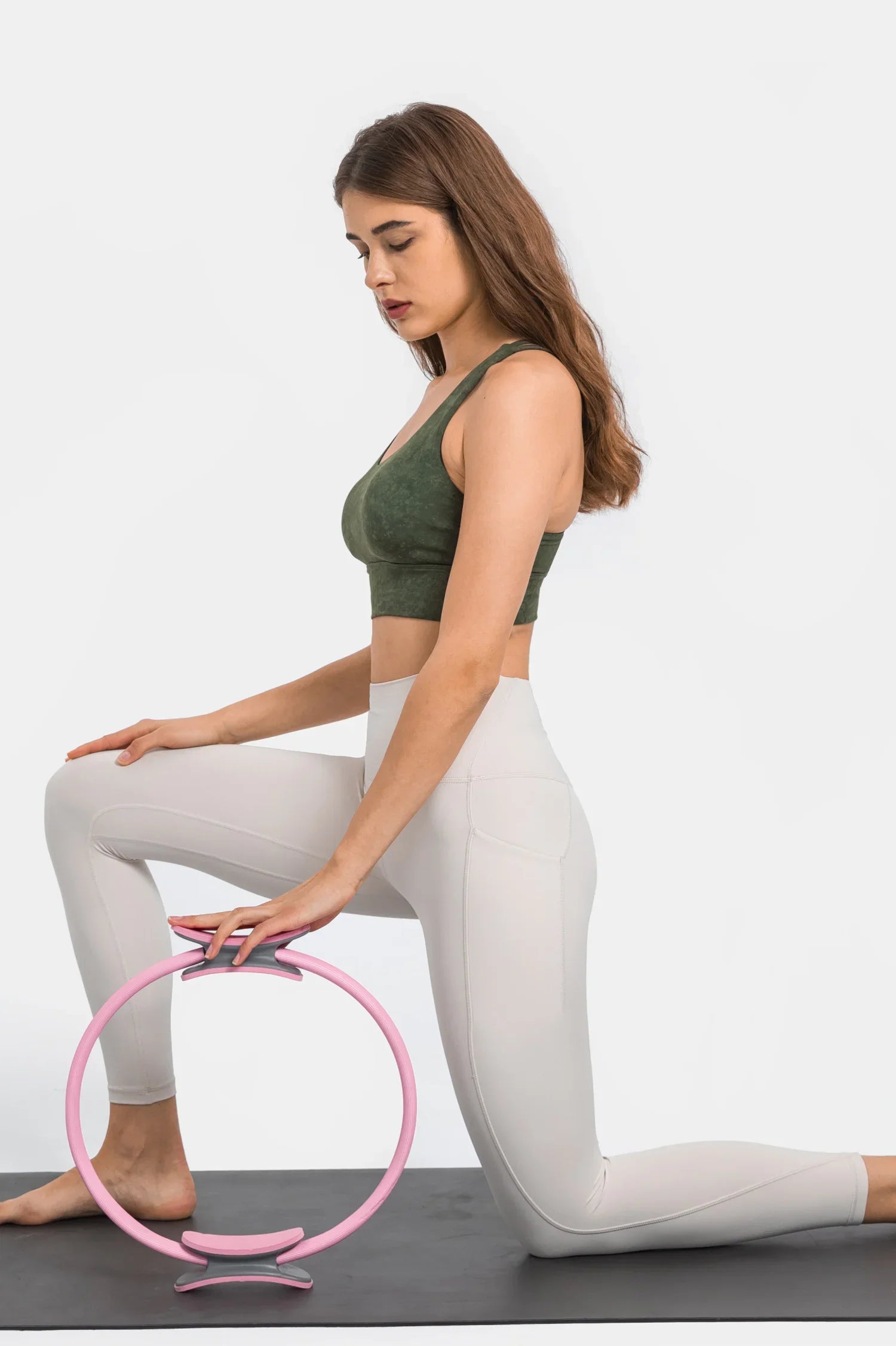 Velafit High-Waisted Workout Leggings-Egg white