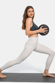Velafit High-Waisted Workout Leggings-Egg white