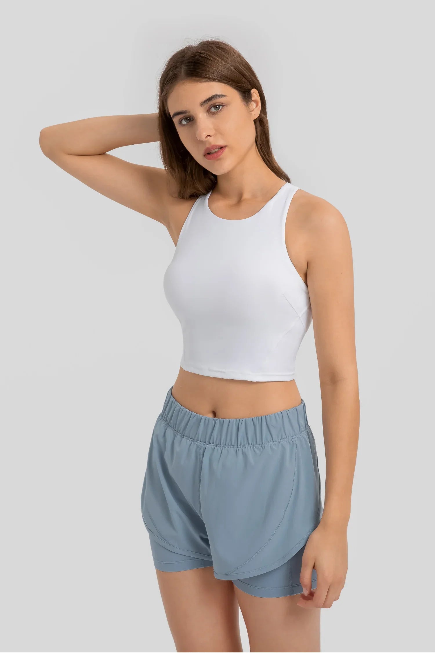 Athlete Gym Yoga Tank-Weiß