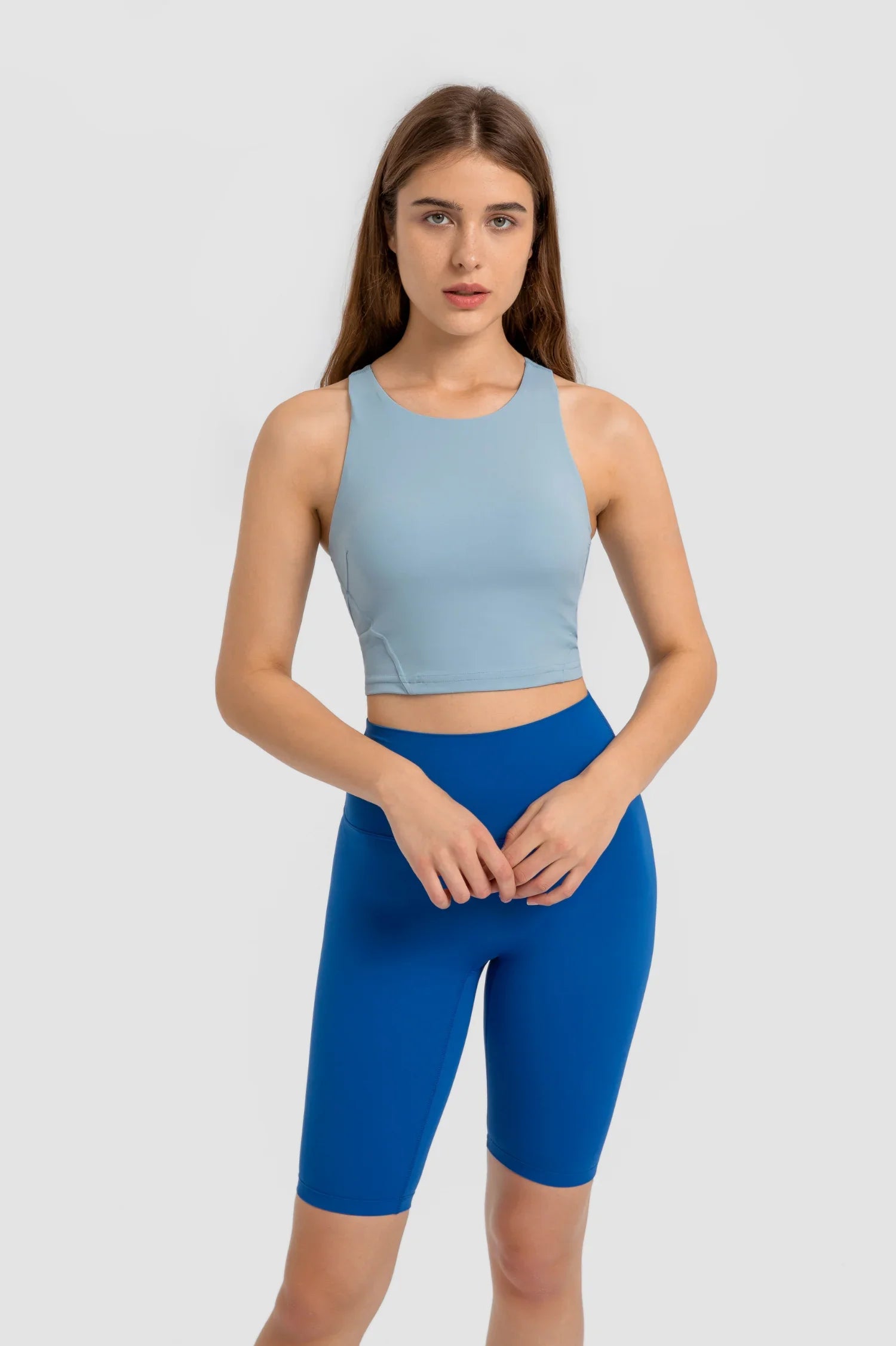 Débardeur de yoga Athlete Gym - Gris bleu