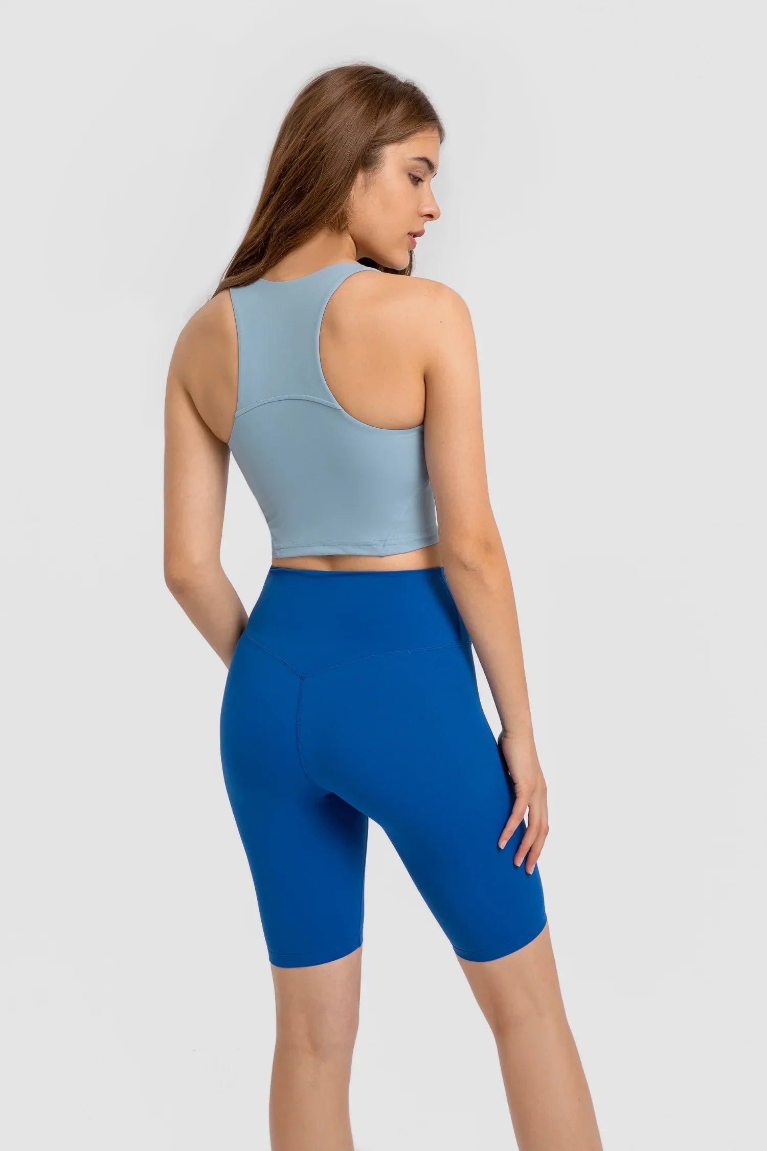 Débardeur de yoga Athlete Gym - Gris bleu