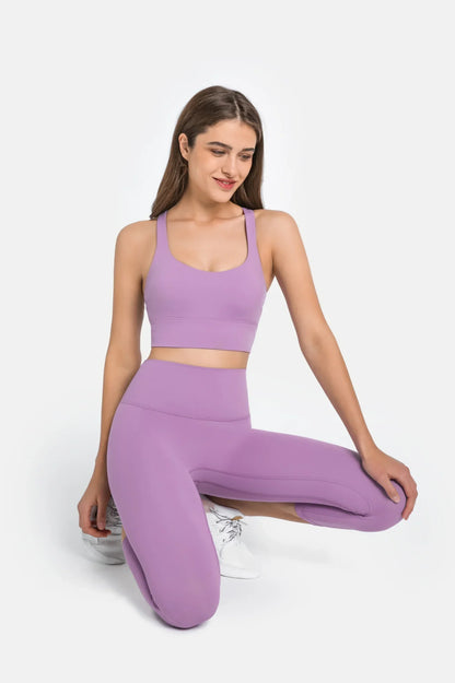 Leggings courts de fitness - Roland violet