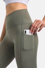 Velafit High-Waisted Workout Leggings-Moss green
