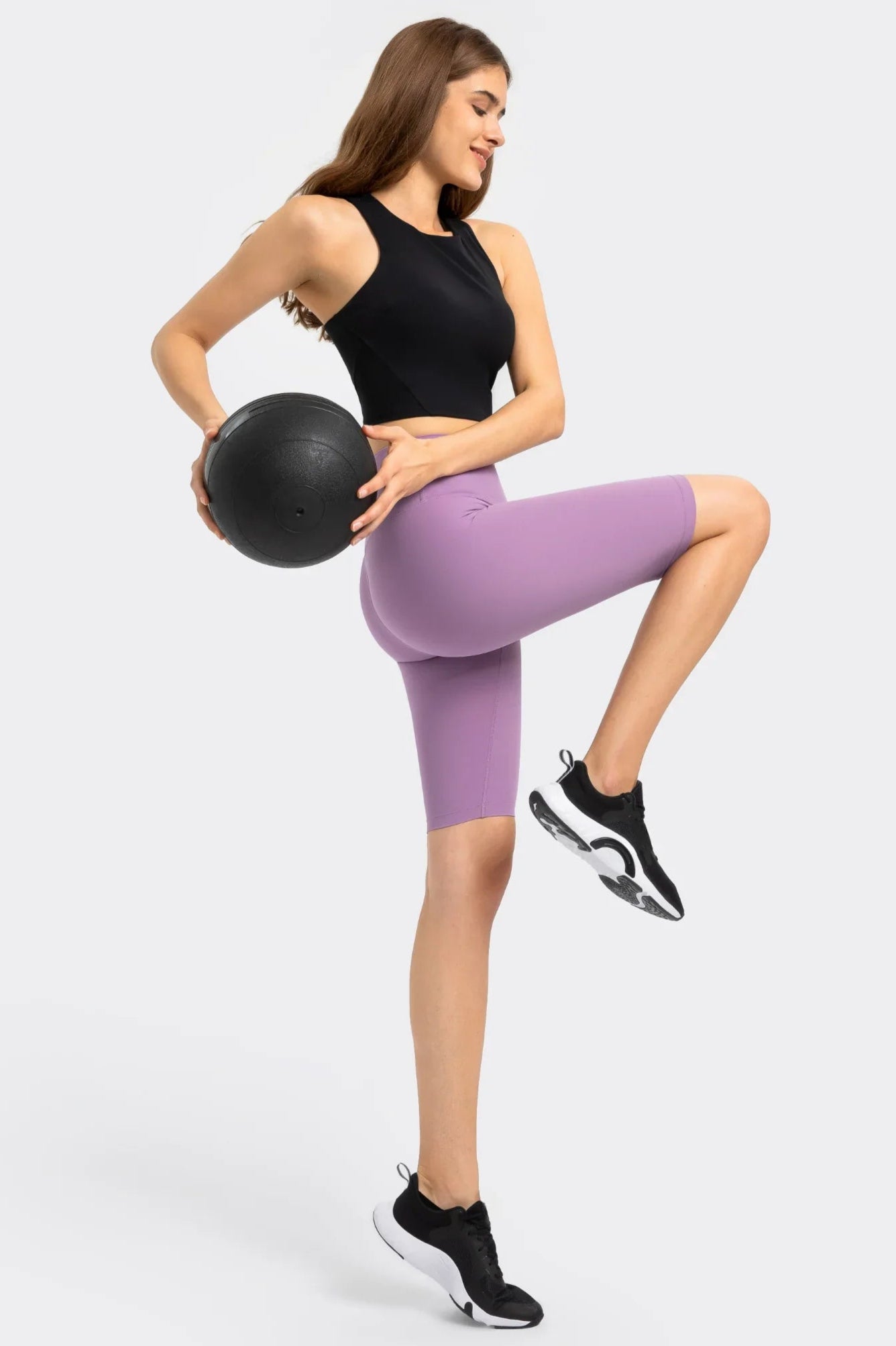 Short de sport taille haute rehaussant les hanches - Roland violet 