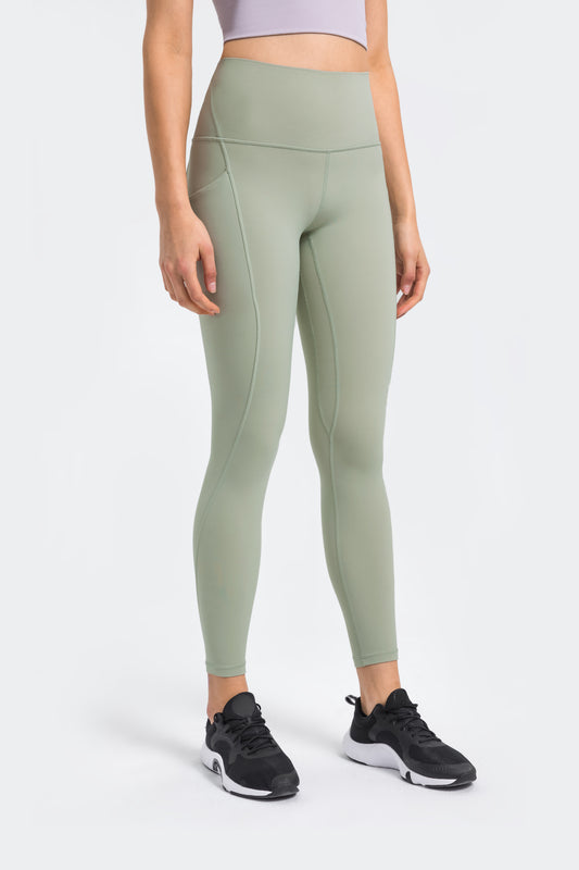 Velafit High-Waisted Workout Leggings-Tea green