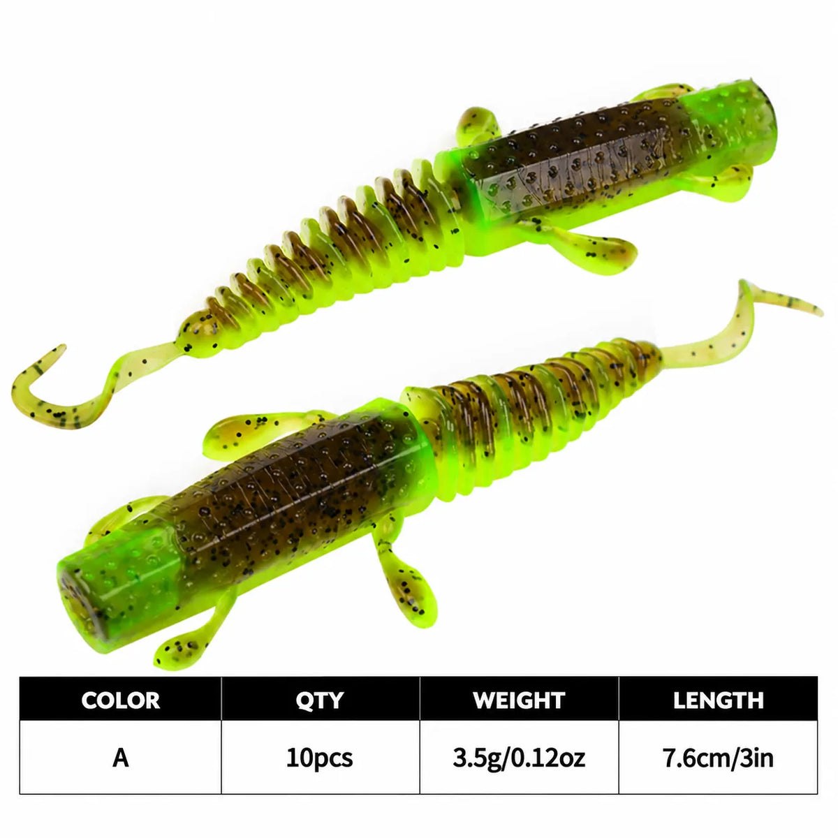 HYDRA 68 Soft Bait 2-5:8" - 3:32oz (10 Pcs)-info-1