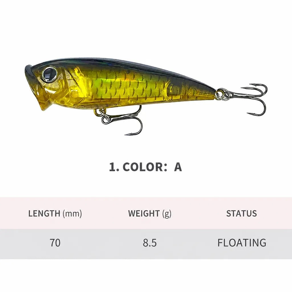HYDRA 70 Topwater Popper 2-3:4" - 5:16oz-info-1