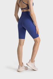Velafit Tummy Control Sports Shorts-Dark blue