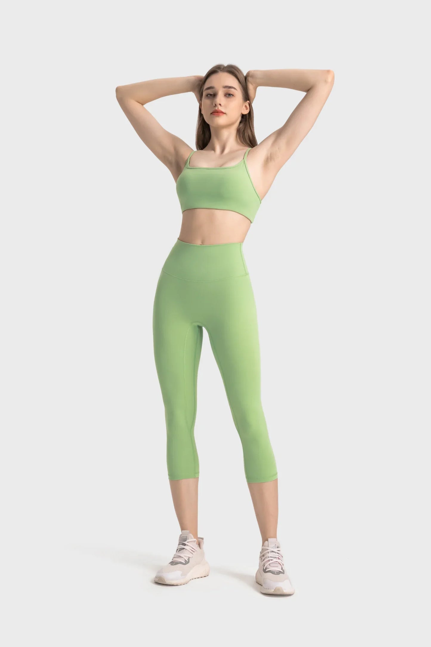 Leggings de fitness courts - Cyan clair