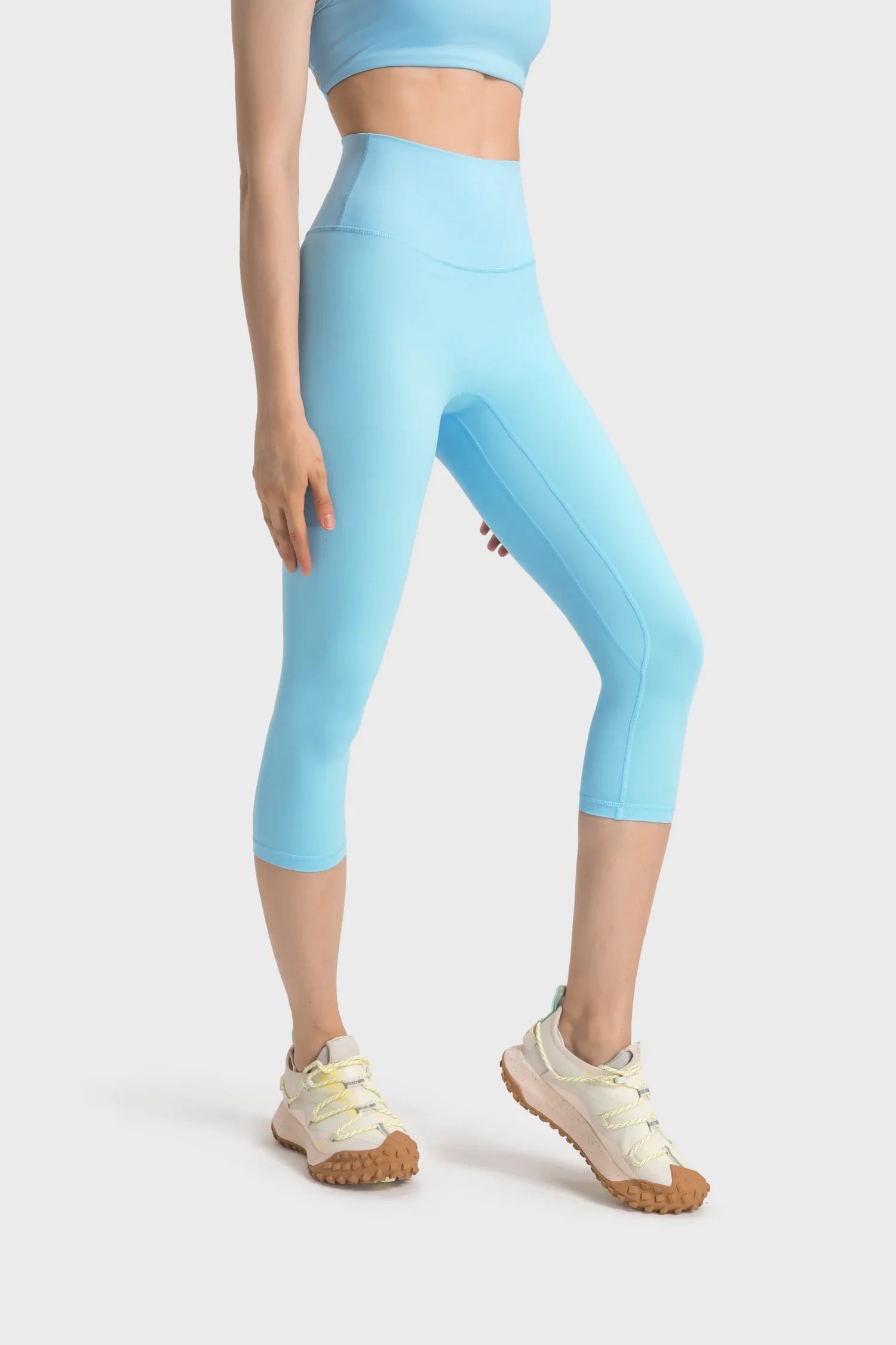 Leggings de fitness courts - Bleu froid