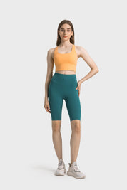 Velafit Tummy Control Sports Shorts-Emerald green