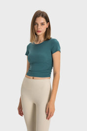 T-shirt de sport à manches courtes - Vert jadéite
