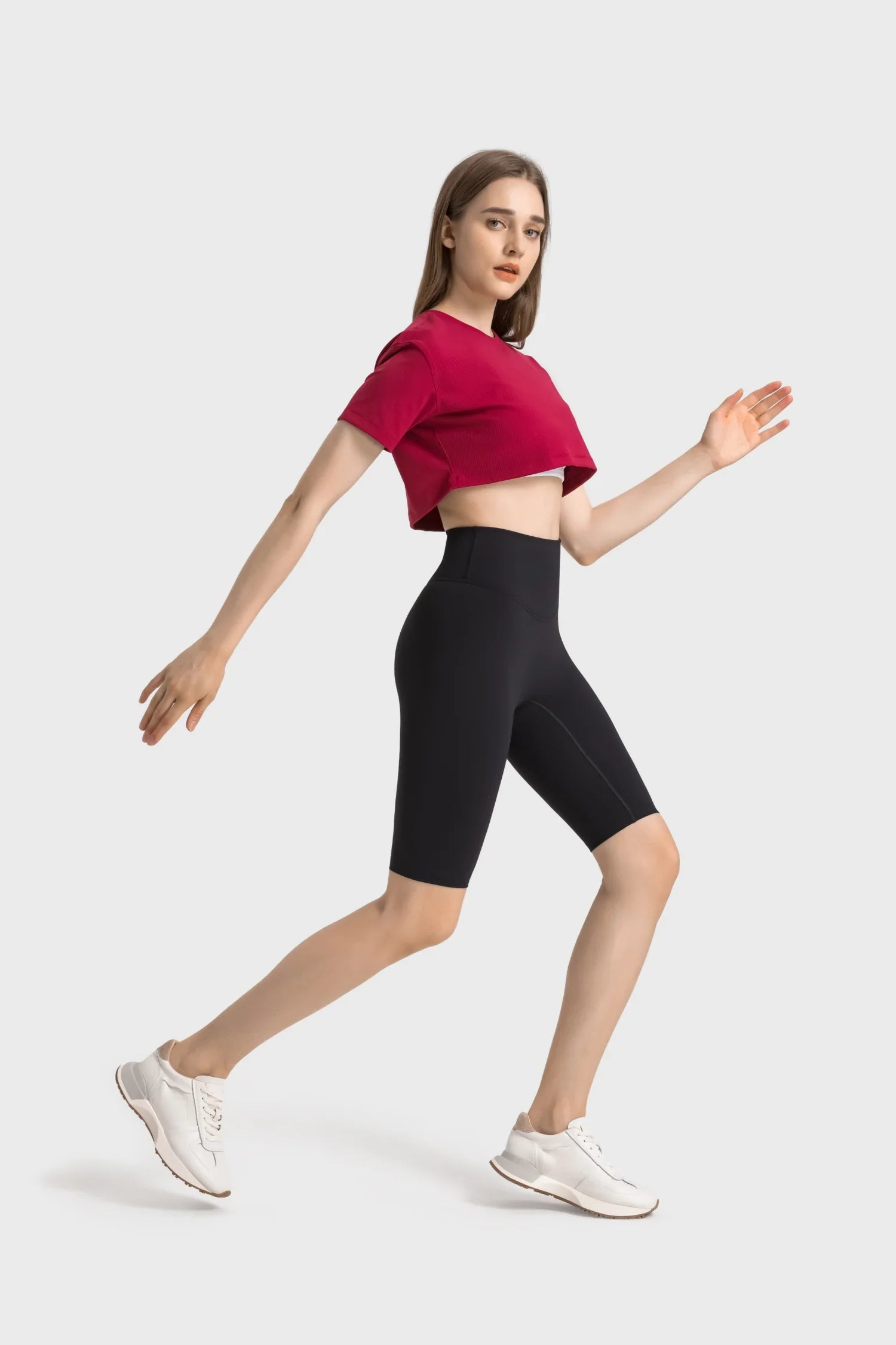Velafit Tummy Control Sports Shorts-Black