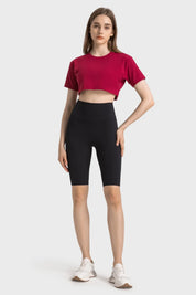 Velafit Tummy Control Sports Shorts-Black