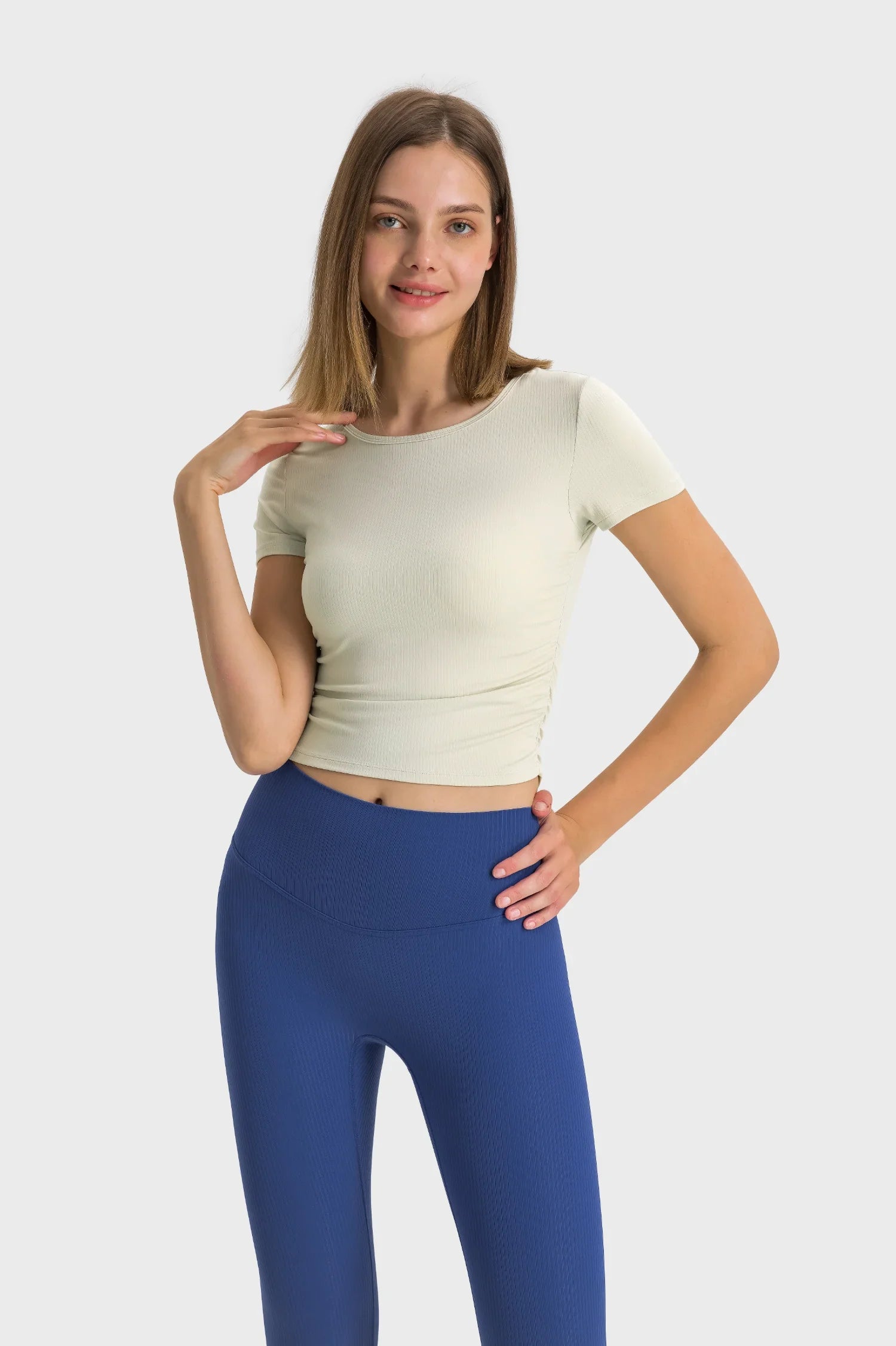 Short de sport à manches courtes - Blanc d'œuf