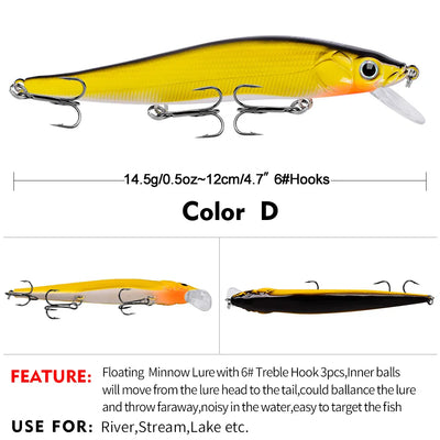 KINETIC 120 Floating Minnow 4-3/4" - 1/2oz