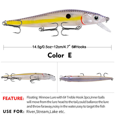 KINETIC 120 Floating Minnow 4-3/4" - 1/2oz