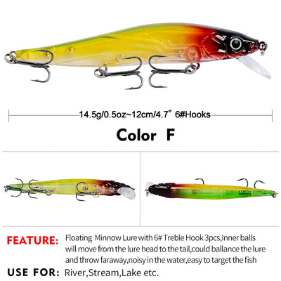 KINETIC 120 Floating Minnow 4-3/4" - 1/2oz