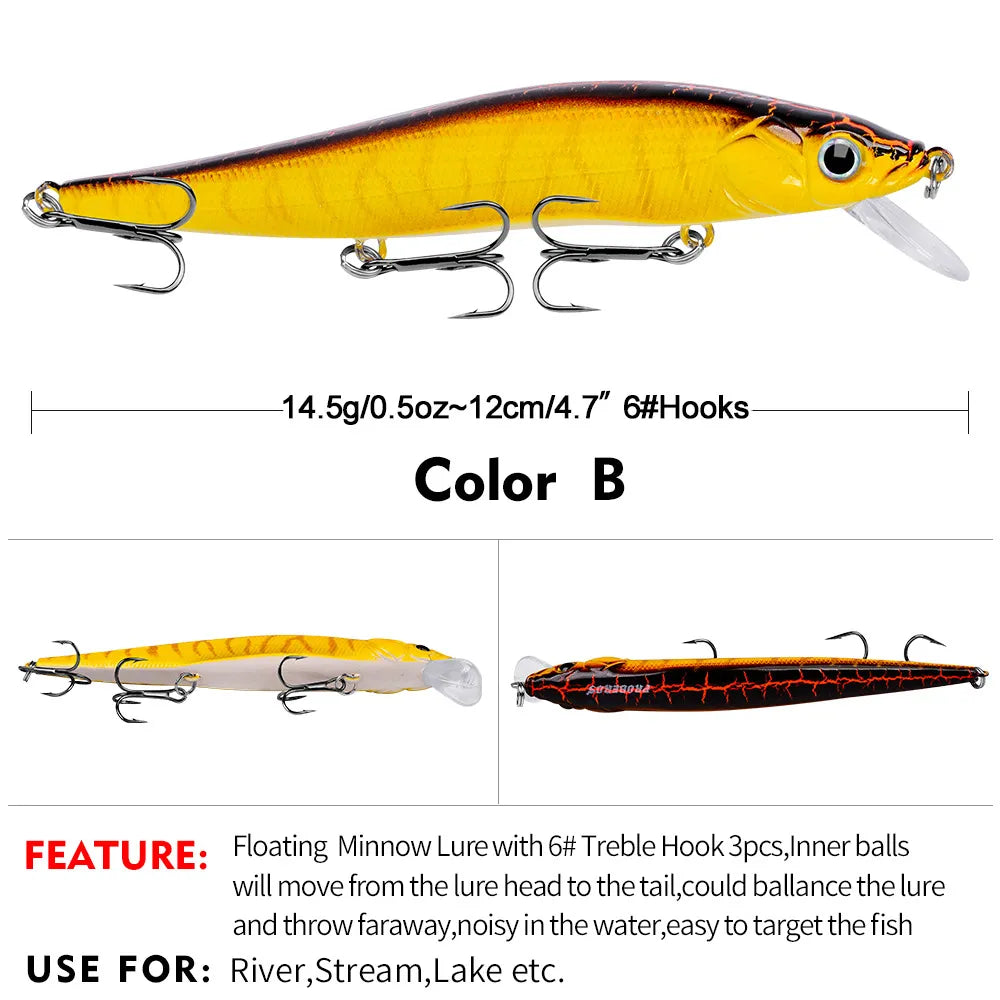 KINETIC 120 Floating Minnow 4-3/4" - 1/2oz