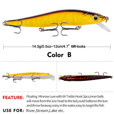 KINETIC 120 Floating Minnow 4-3/4" - 1/2oz