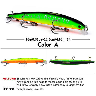 KINETIC 125 Sinking Minnow 5" - 9/16oz