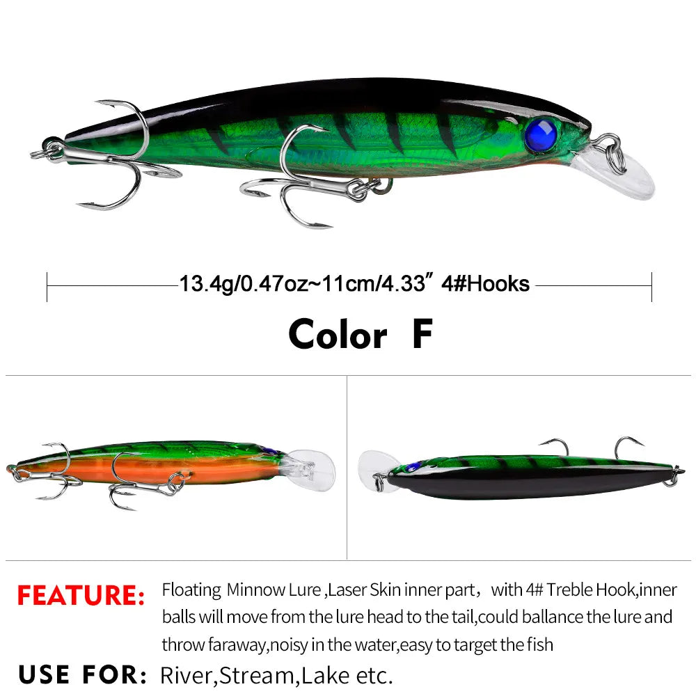 METEOR 110 Floating Minnow 4-3/8" - 7/16oz
