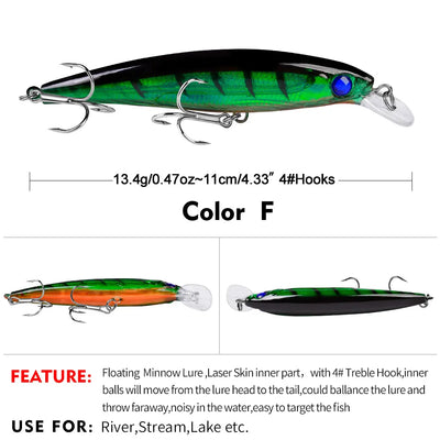 METEOR 110 Floating Minnow 4-3/8" - 7/16oz
