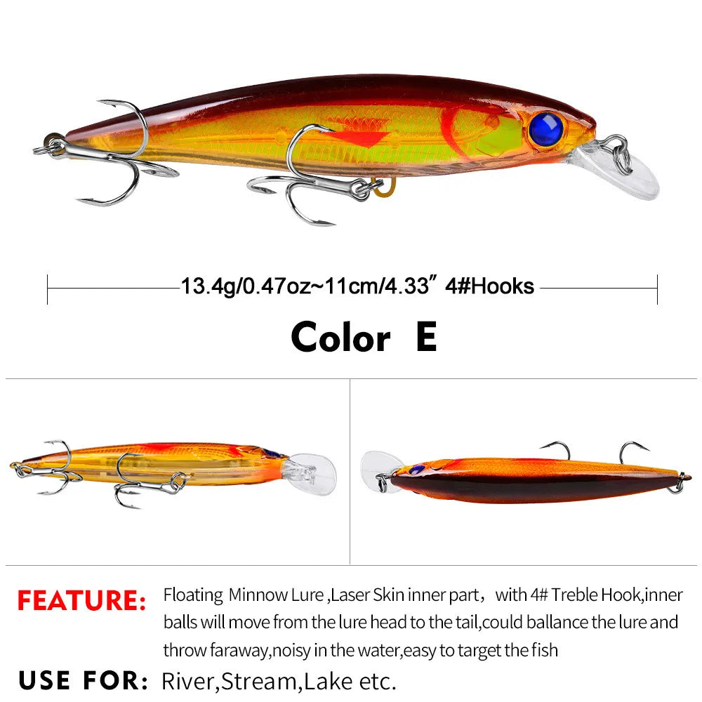 METEOR 110 Floating Minnow 4-3/8" - 7/16oz