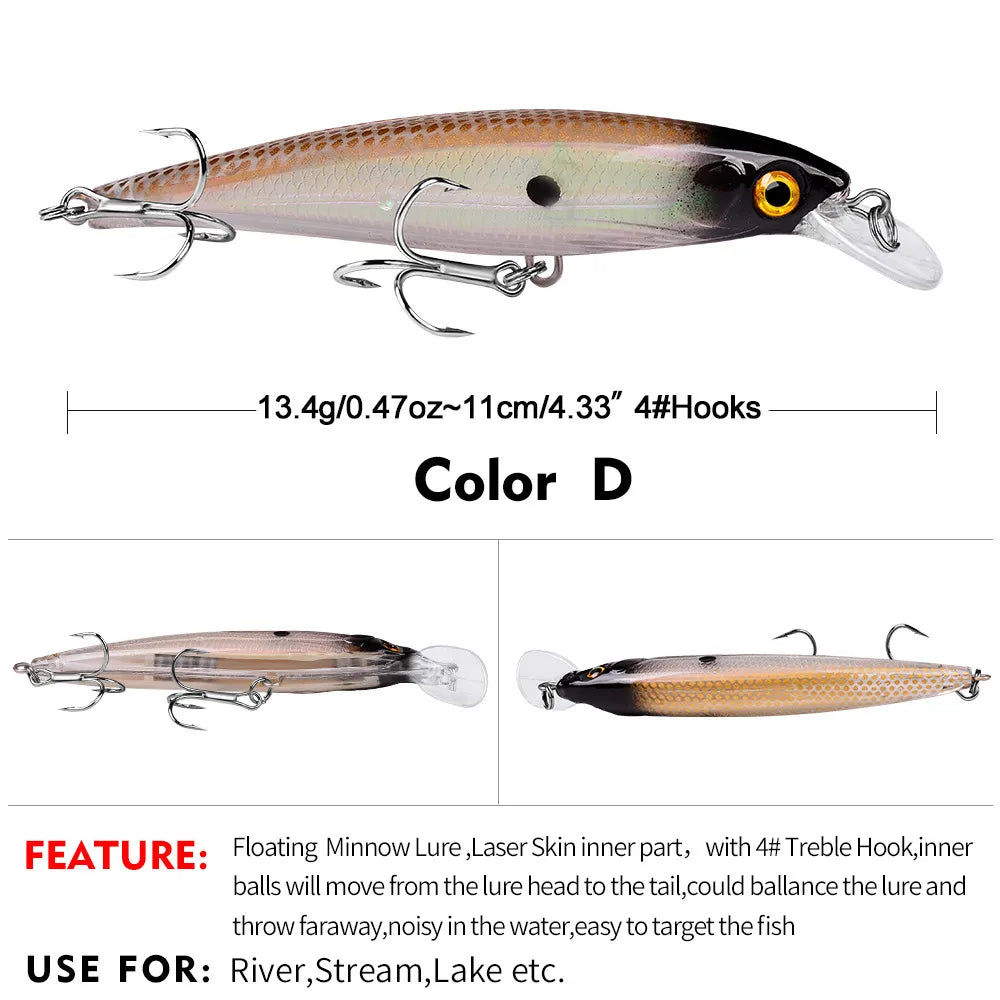 METEOR 110 Floating Minnow 4-3/8" - 7/16oz