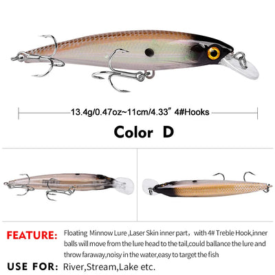 METEOR 110 Floating Minnow 4-3/8" - 7/16oz